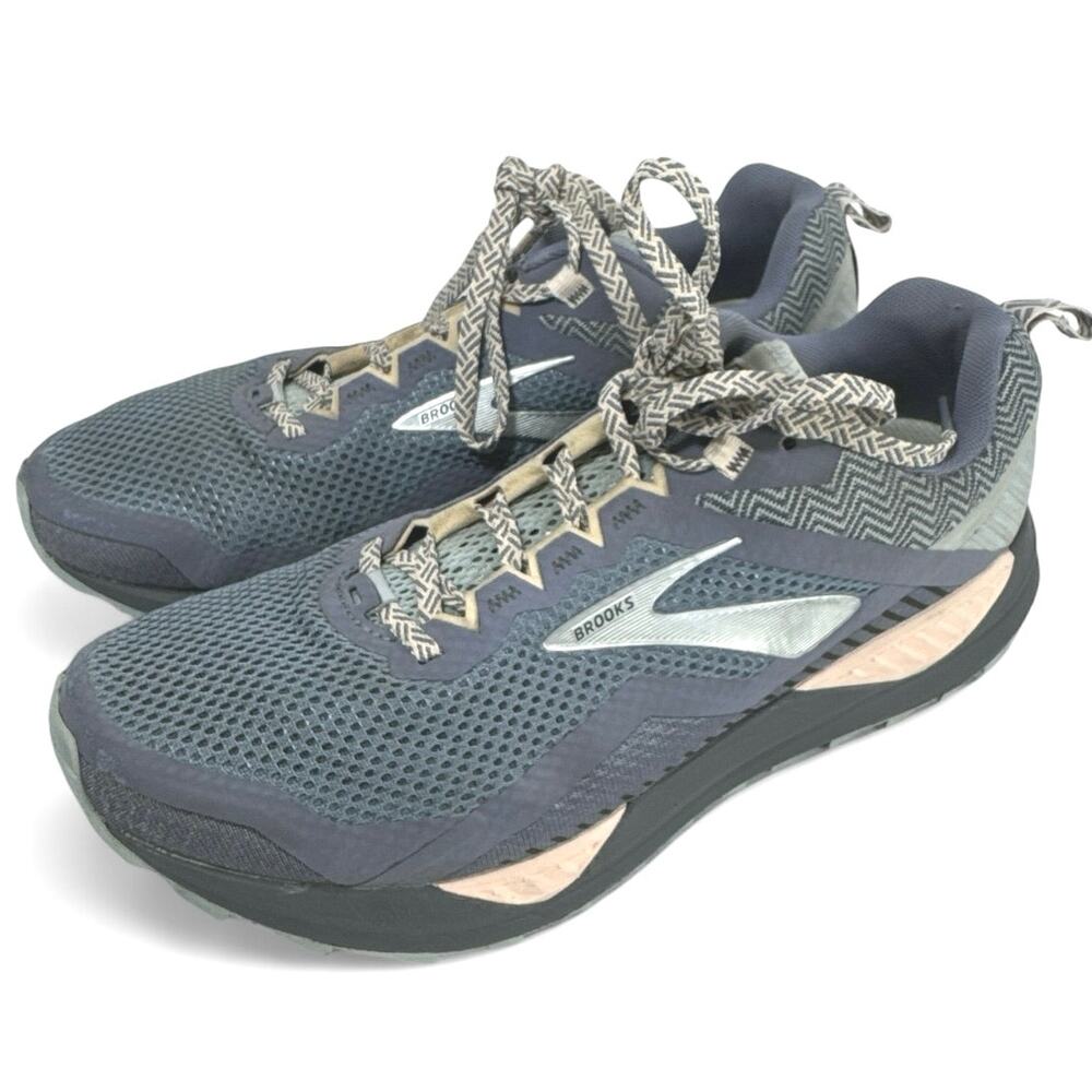Brooks Cascadia 14 Womens Trail Running Shoes Grey Blue 1203041B009 Size 8.5